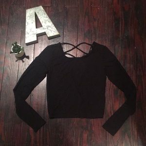 Black crop top
